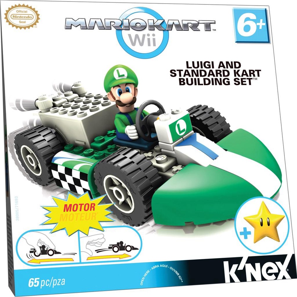 Mario Kart K’NEX Luigi & Standard Kart Building Set